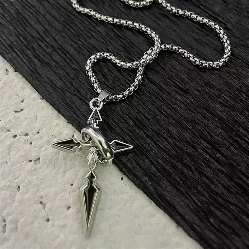 Vintage Cross Pendant Necklace – Versatile Chain for Men