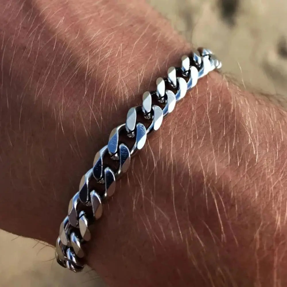 Classic Cuban Chain Bracelet – Stainless Steel Link Bracelet