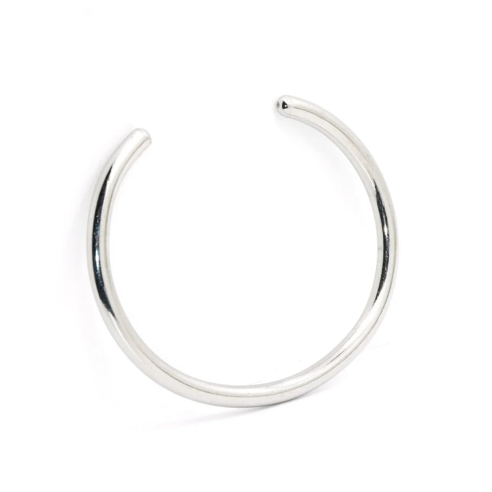 Stainless Steel Knot Bangle – Minimal Open Bracelet for Men
