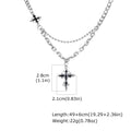 Fused Cross Star Necklace – Trendy Pendant for Men